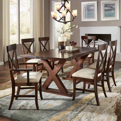 Daniel's Amish | X Base Dining Room Toffee | Fenton Home Furnishings