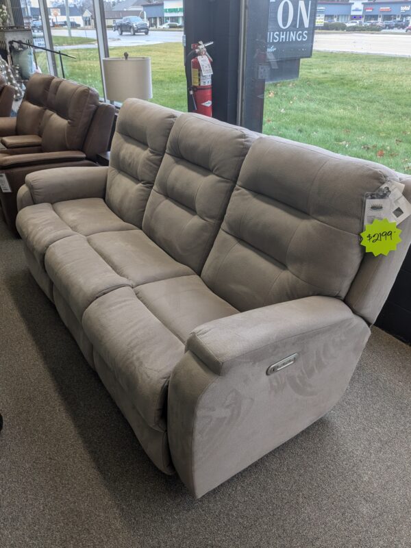 Sofa Power Recliner With Power Headrest & Lumbar