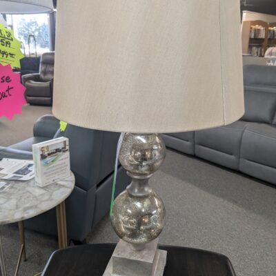 Table Lamp Speckled Mercury Glass