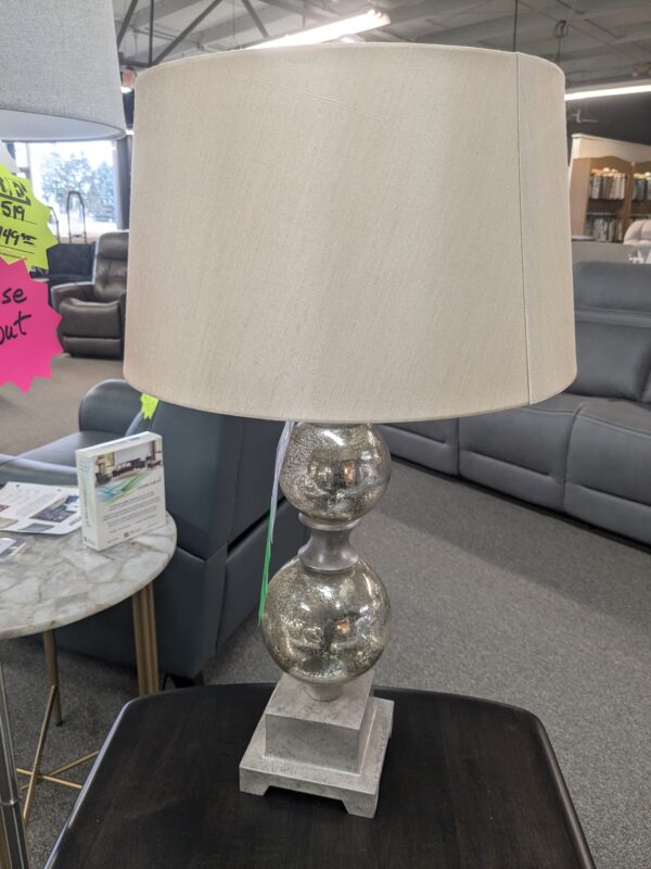 Table Lamp Speckled Mercury Glass