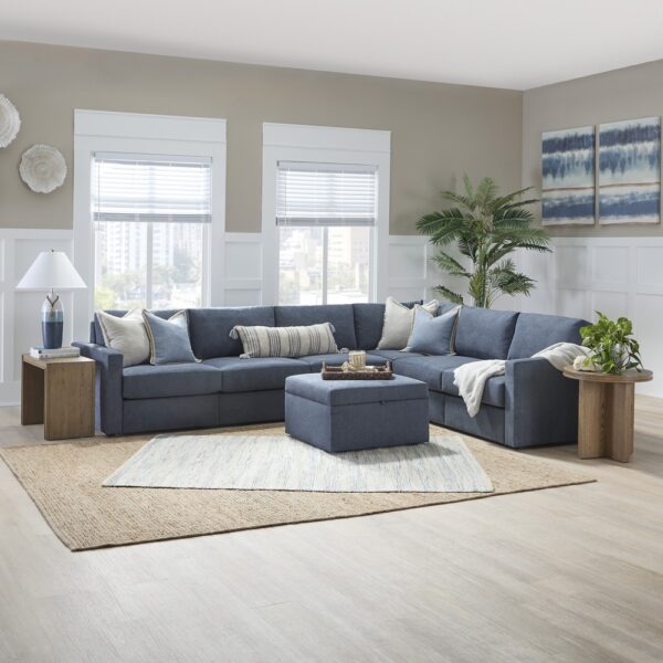 Flex 6-Seat Sectional with Standard Arm and Storage Ottoman - Image 2