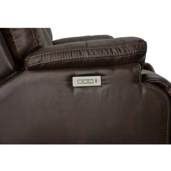 Clive Power Reclining Loveseat with Console, Power Headrests & Lumbar - Image 4