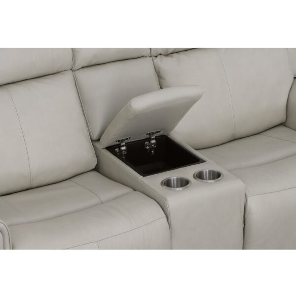 Barnett Power Reclining Loveseat with Console, Power Headrests & Lumbar - Image 4