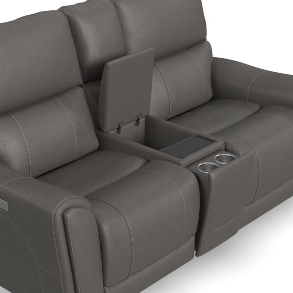 Carter Power Reclining Loveseat with Console & Power Headrests & Lumbar - Image 6