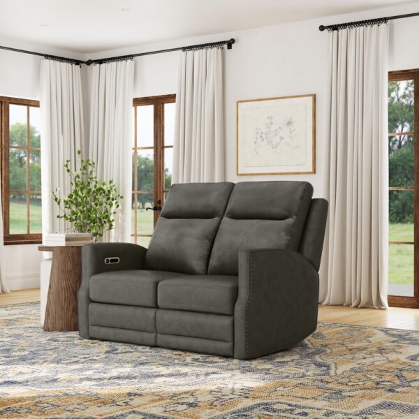 Maxwell Power Reclining Loveseat with Power Headrests and Lumbar - Image 2