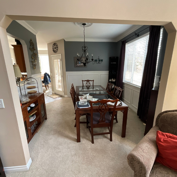 Before Image - Transitional Dining Room Interior Design - July 2025